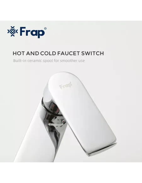 Смеситель для умывальника Frap F1071-2 высокий, однорычажный, хром