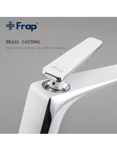 Смеситель для умывальника Frap F1058-2 высокий, однорычажный, белый