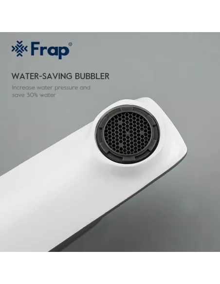 Смеситель для умывальника Frap F1058-2 высокий, однорычажный, белый