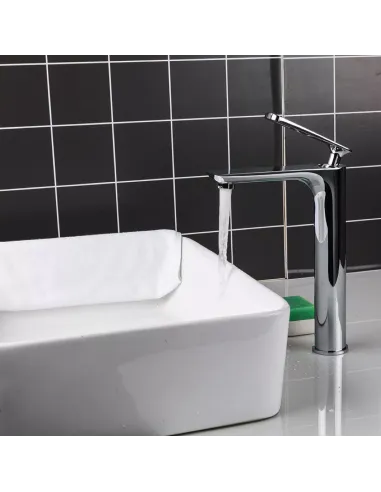 Змішувач для умивальника Frap F1052-55 високий, одноважільний, хром