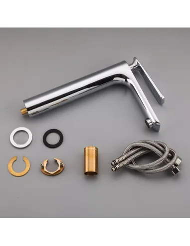 Змішувач для умивальника Frap F1052-55 високий, одноважільний, хром