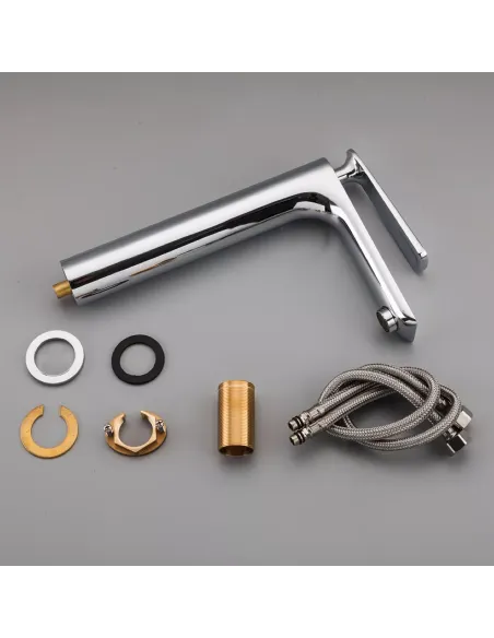 Змішувач для умивальника Frap F1052-55 високий, одноважільний, хром