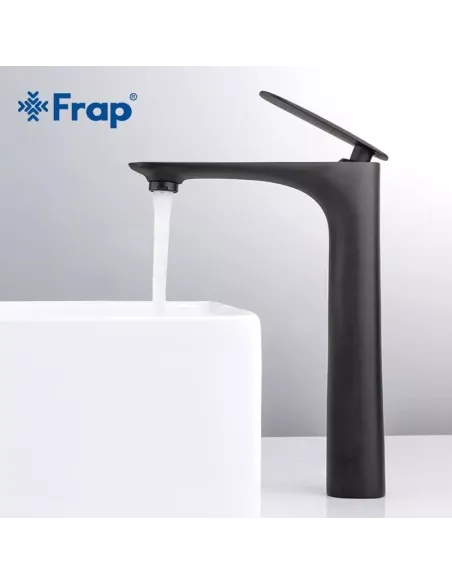 Смеситель для умывальника Frap F1052-57 высокий, однорычажный, черный
