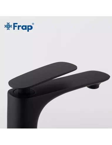 Смеситель для умывальника Frap F1052-57 высокий, однорычажный, черный