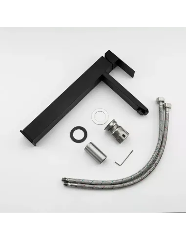 Смеситель для умывальника Frap F10802-62 высокий, однорычажный, черный