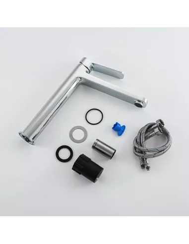 Змішувач для умивальника Frap F1061-2 високий, одноважільний, хром