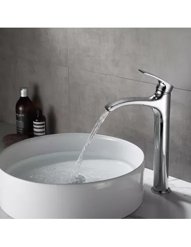 Смеситель для умывальника Frap F1069-2 высокий, однорычажный, хром