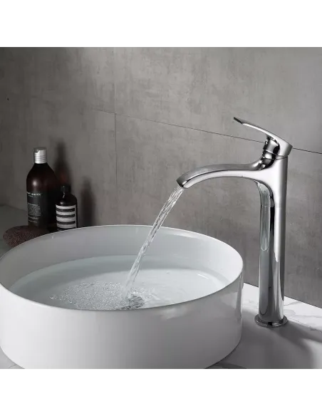 Смеситель для умывальника Frap F1069-2 высокий, однорычажный, хром