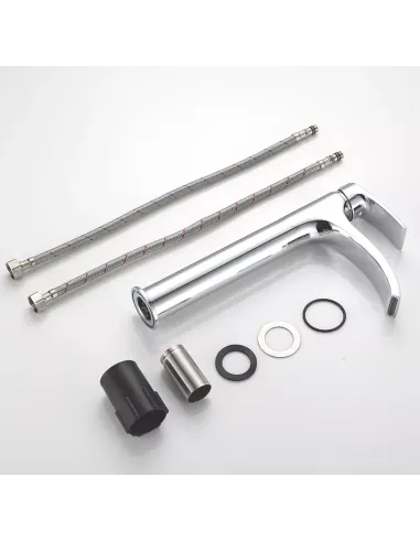 Смеситель для умывальника Frap F1069-2 высокий, однорычажный, хром