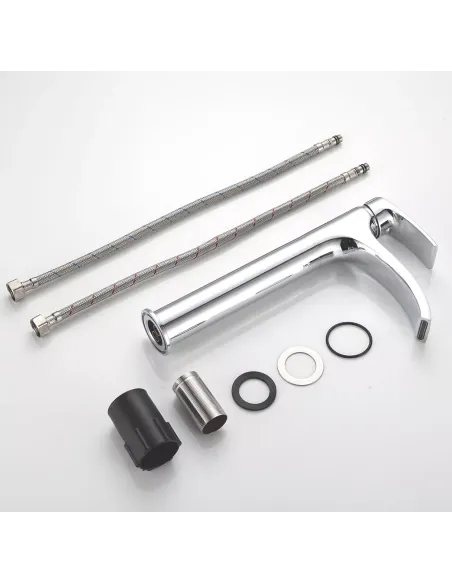 Смеситель для умывальника Frap F1069-2 высокий, однорычажный, хром