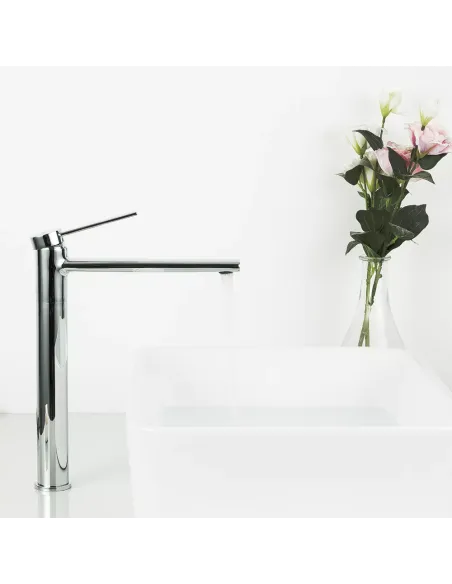 Смеситель для умывальника Frap F1067-2 высокий, однорычажный, хром