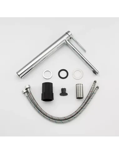 Смеситель для умывальника Frap F1067-2 высокий, однорычажный, хром