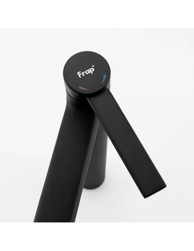 Смеситель для умывальника Frap F1067-62 высокий, однорычажный, черный