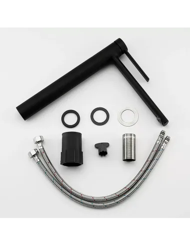 Смеситель для умывальника Frap F1067-62 высокий, однорычажный, черный