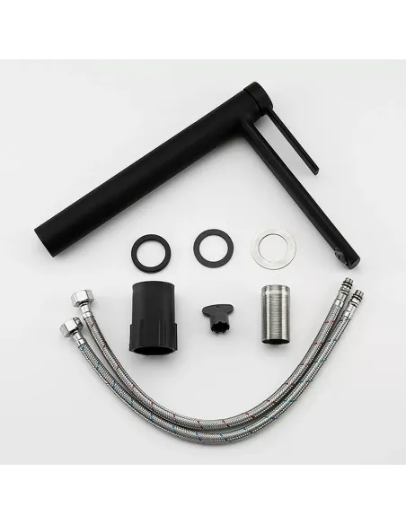 Смеситель для умывальника Frap F1067-62 высокий, однорычажный, черный