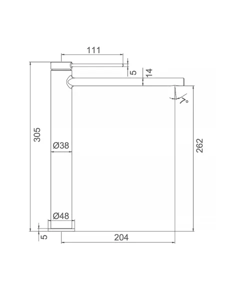 Смеситель для умывальника Frap F1067-62 высокий, однорычажный, черный