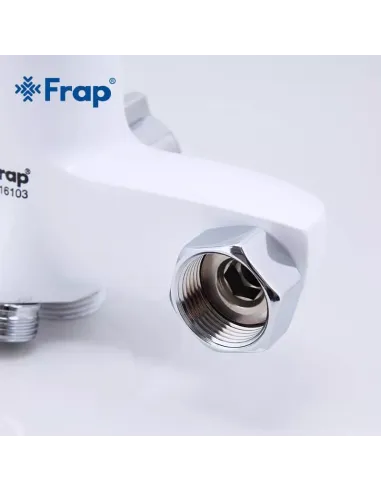 Смеситель для ванны Frap F2234 с душевым набором, белый
