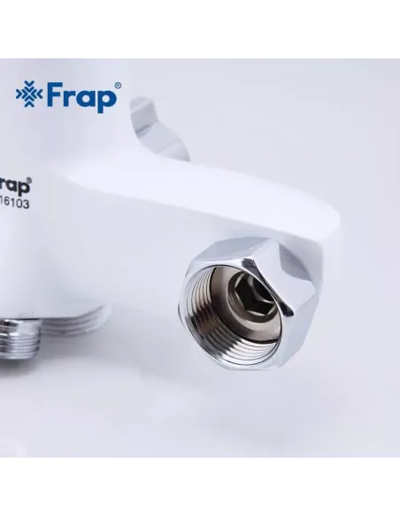 Смеситель для ванны Frap F2234 с душевым набором, белый