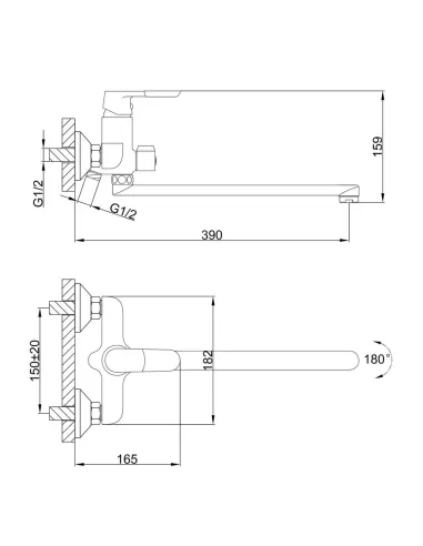 Смеситель для ванны Frap F2234 с душевым набором, белый