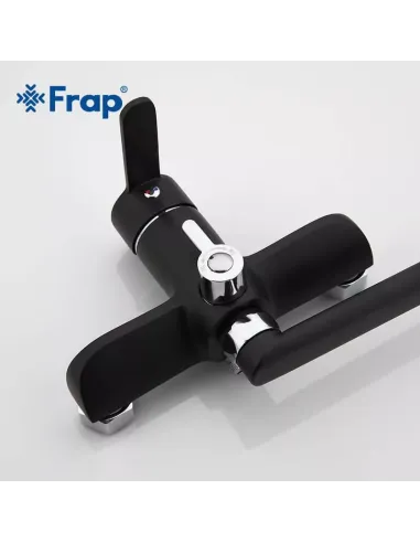 Смеситель для ванны Frap F2242 с душевым набором, черный