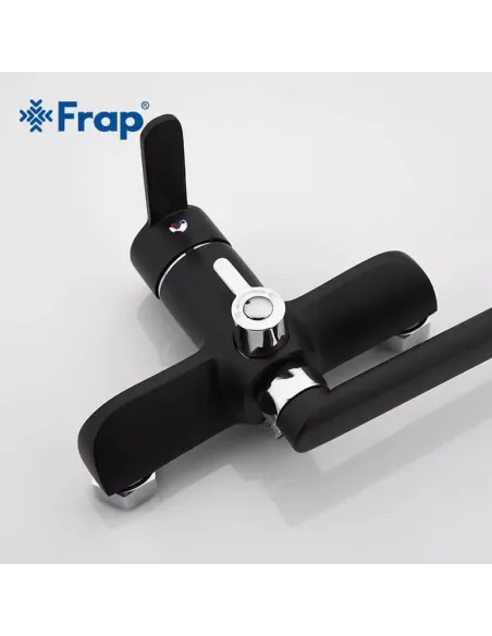 Смеситель для ванны Frap F2242 с душевым набором, черный