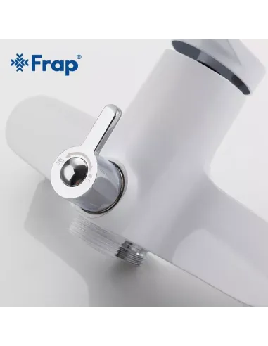 Змішувач для ванни Frap F2245 з душовим набором, білий.