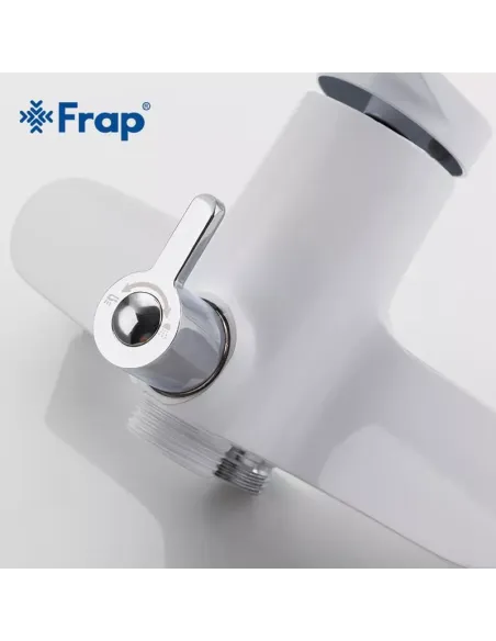 Змішувач для ванни Frap F2245 з душовим набором, білий.