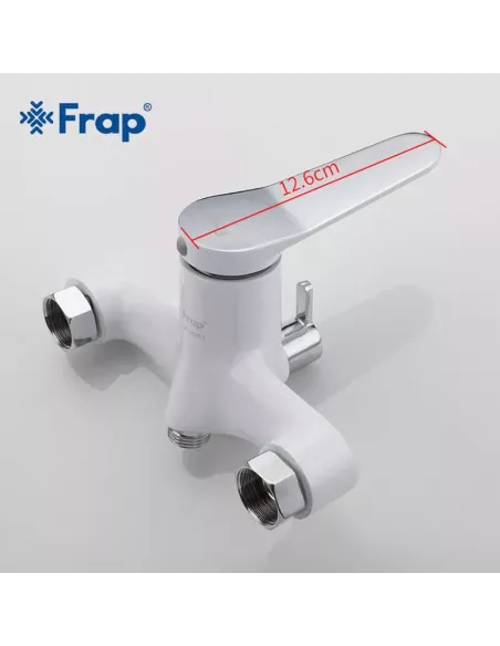 Змішувач для ванни Frap F2245 з душовим набором, білий.