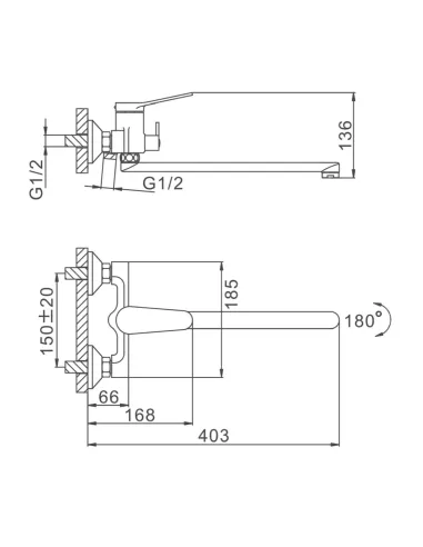 Змішувач для ванни Frap F2245 з душовим набором, білий.