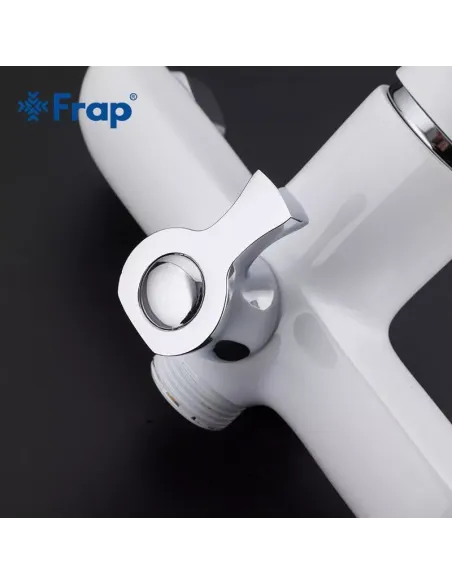 Смеситель для ванны Frap F2231 с душевым набором, белый