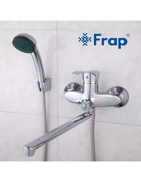 Смеситель для ванны Frap F22001 с душевым набором, хром Смеситель для ванны Frap F22001 с душевым набором, хром