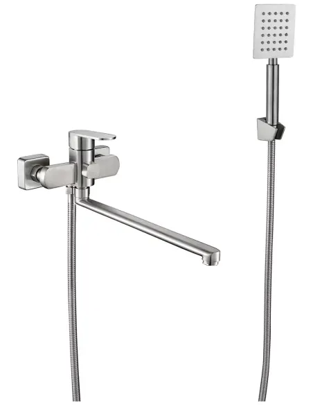 Змішувач для ванни Frap F22805 з душовим набором, нержавіюча сталь.
