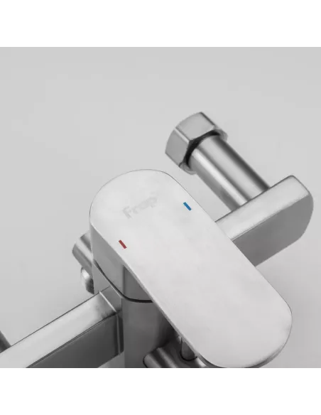 Смеситель для ванны Frap F22805 с душевым набором, нержавеющая сталь Смеситель для ванны Frap F22805 с душевым набором, нержавеющая сталь