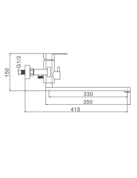 Змішувач для ванни Frap F22805 з душовим набором, нержавіюча сталь.