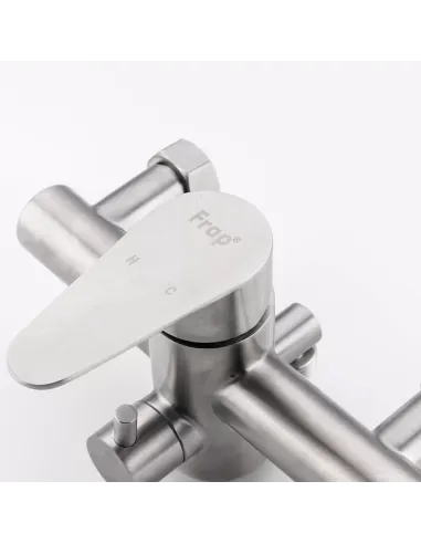 Змішувач для ванни Frap F2248 з душовим набором, нержавіюча сталь.