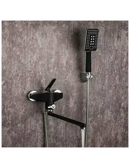 Змішувач для ванни Frap F2257 із душовим набором, чорний.