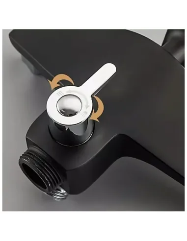 Смеситель для ванны Frap F2257 с душевым набором, черный