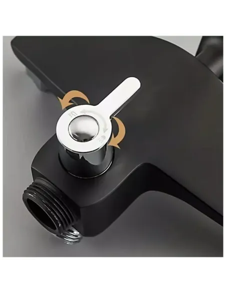 Смеситель для ванны Frap F2257 с душевым набором, черный