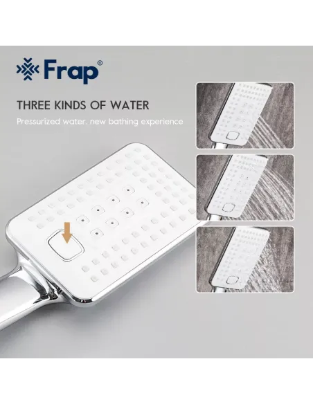 Смеситель для ванны Frap F2258 с душевым набором, белый
