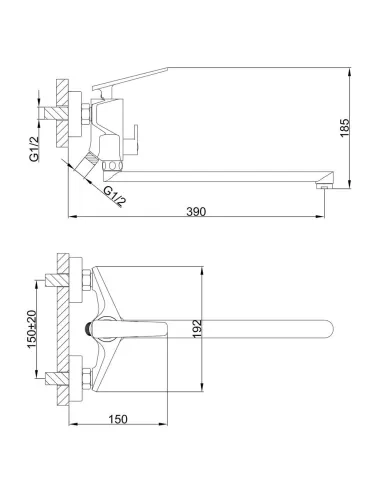 Смеситель для ванны Frap F2258 с душевым набором, белый