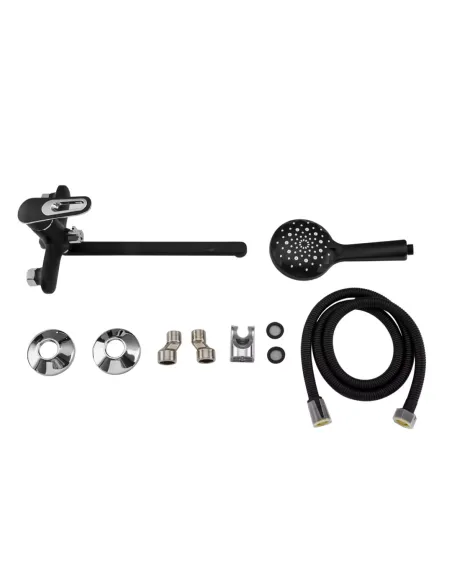 Змішувач для ванни Frap F2249-6 з душовим набором, чорний.