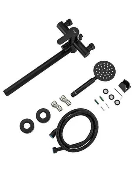 Смеситель для ванны Frap F22801-6 с душевым набором, черный