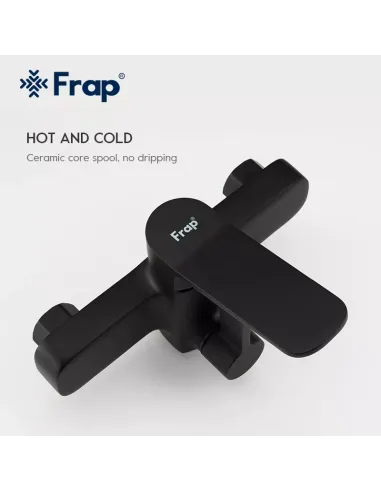 Смеситель для ванны Frap F2262 с душевым набором, черный