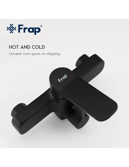 Смеситель для ванны Frap F2262 с душевым набором, черный