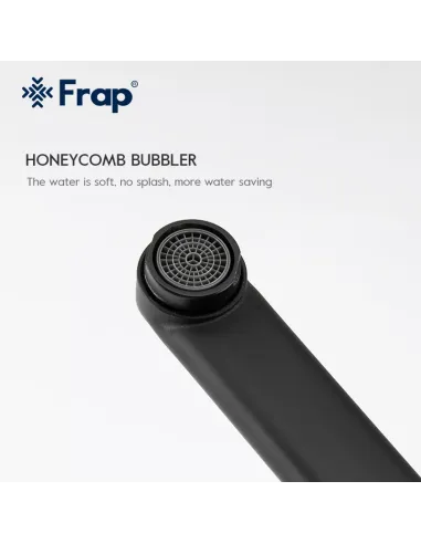 Смеситель для ванны Frap F2262 с душевым набором, черный