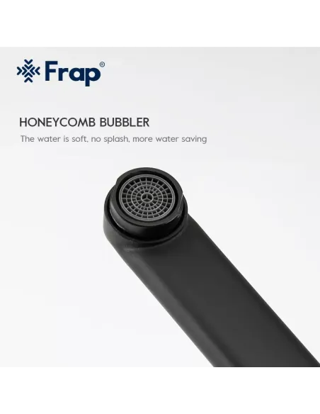 Смеситель для ванны Frap F2262 с душевым набором, черный
