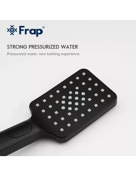Смеситель для ванны Frap F2262 с душевым набором, черный