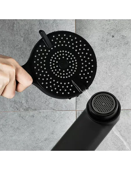 Змішувач для ванни F2267-6 із душовим набором, чорний.