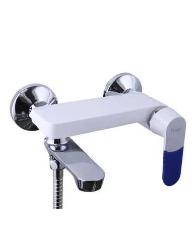 Смеситель для ванны Frap F3234 с душевым набором, белый