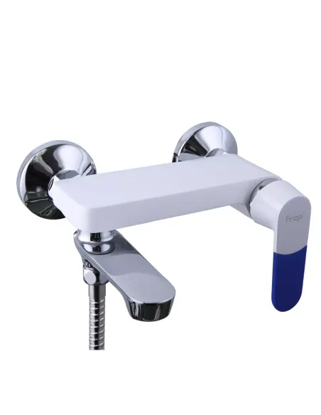Смеситель для ванны Frap F3234 с душевым набором, белый